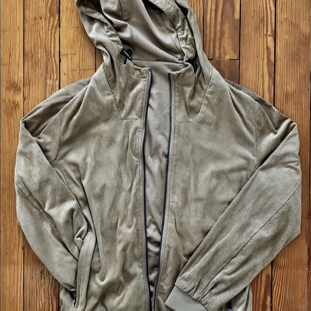 Zara MAN perforated suede jacket